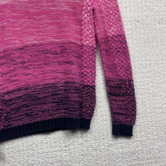 VTG Cotton Country Multicolor Sweater Women S Heavy 3D Cable Knit Canada made - Picture 14 of 16